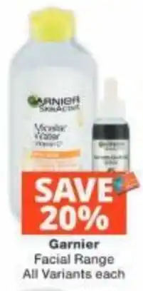 Checkers Garnier Facial Range offer