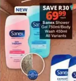 Checkers Sanex Shower Gel/Body Wash offer