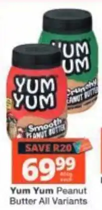Checkers Yum Yum Peanut Butter All Variants offer