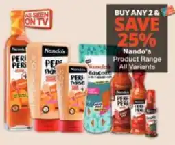 Checkers Nando's Product Range offer