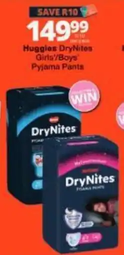Checkers Huggies DryNites Girls/Boys Pyjama Pants offer