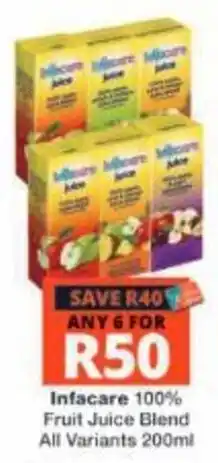 Checkers Infacare 100% Fruit Juice Blend offer