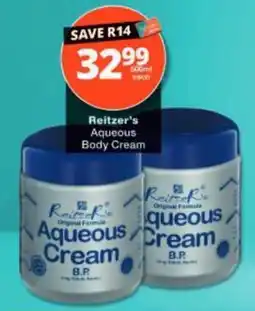 Checkers Reitzer's Aqueous Body Cream offer