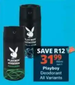 Checkers Playboy Deodorant offer
