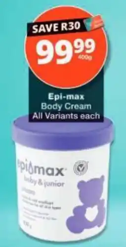 Checkers Epi-max Body Cream offer