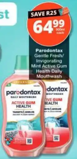 Checkers Parodontax Active Gum Health Daily Mouthwash offer