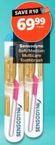 Checkers Sensodyne Soft/Medium Multicare Toothbrush offer