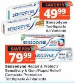 Checkers Sensodyne Toothpaste offer