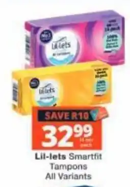 Checkers Lil-lets Smartfit Tampons offer