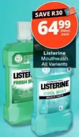 Checkers Listerine Mouthwash offer