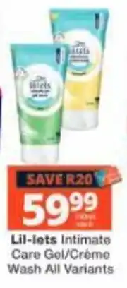Checkers Lil-lets Intimate Care Gel/Crème Wash offer