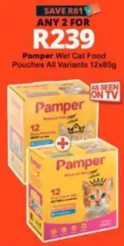 Checkers Pamper Wet Cat Food Pouches offer