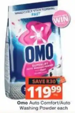 Checkers Omo Auto Comfort/Auto Washing Powder offer