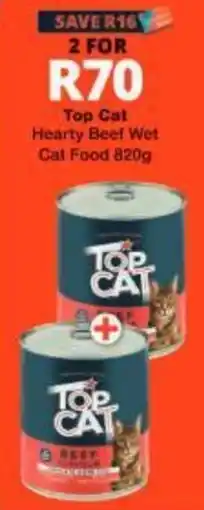 Checkers Top Cat Hearty Beef Wet Cat Food offer