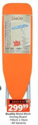 Checkers Quality Metal Mesh Ironing Board offer
