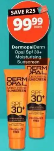 Checkers DermopalDerm Opal Moisturising Sunscreen offer