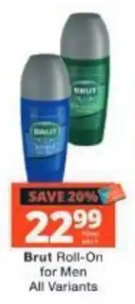 Checkers Brut Roll-On for Men offer