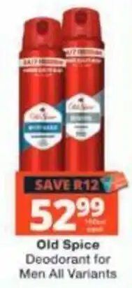 Checkers Old Spice Deodorant for Men offer