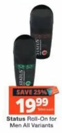 Checkers Status Roll-On for Men offer