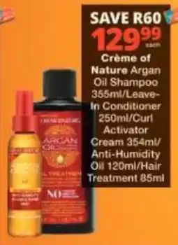 Checkers Creme de Nature Argan Oil Shampoo offer