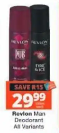 Checkers Revlon Man Deodorant offer