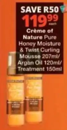 Checkers Crème de Nature Pure Honey Moisture & Twist Curling Mousse offer