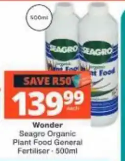 Checkers Wonder Seagro Organic Plant Food General Fertiliser offer