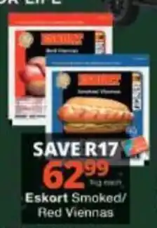 Checkers Eskort Smoked/Red Viennas offer
