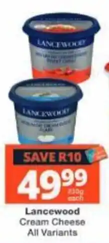 Checkers Lancewood Cream Cheese offer