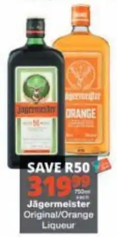 Checkers Jägermeister Original/Orange Liqueur offer