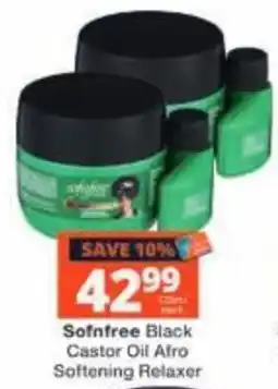 Checkers Sofnfree Black Castor Oil Afro Softening Relaxer offer
