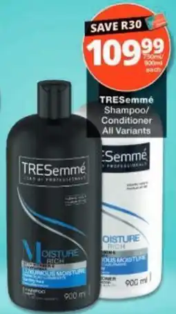 Checkers TRESemmé Shampoo/Conditioner offer