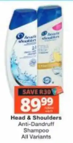 Checkers Head & Shoulders Anti-Dandruff Shampoo offer