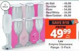 Checkers Lav Empire Glassware offer
