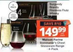 Checkers Maison Forine Sommelier's Chest Glassware Range offer