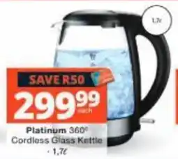 Checkers Platinum 360° Cordless Glass Kettle offer