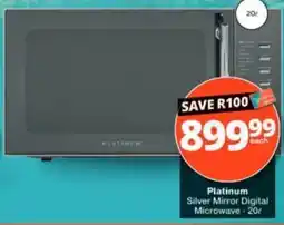 Checkers Platinum Silver Mirror Digital Microwave offer