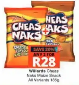 Checkers Willards Cheas Naks Maize Snack offer