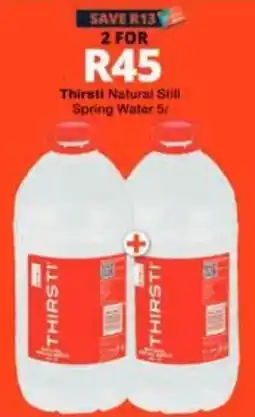 Checkers Thirsti Natural Still Spring Water offer