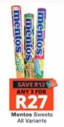 Checkers Mentos Sweets offer