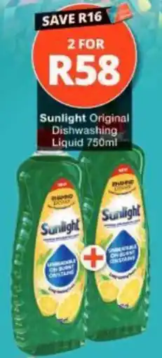 Checkers Sunlight Original Dishwashing Liquid offer
