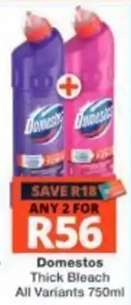 Checkers Domestos Thick Bleach offer