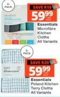 Checkers Essentials Microfibre Kitchen Cloths offer