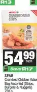 Spar SPAR Crumbed Chicken Value Bag Assorted 750 g offer