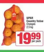 Spar SPAR Country Value Oranges 2.5 kg offer