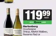 Spar Hartenberg Doorkeeper Shiraz, Merlot Malbec, Reserve Red or Shiraz/Mourvèdre/Grenache 750ml offer