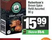 Spar Robertson's Brown Spice Refill Assorted 80 g offer