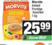 Spar Morvite Instant Porridge Assorted 1 kg offer