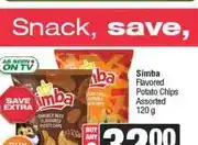Spar Simba Flavoured Potato Chips Assorted 120 g (Buy any 2) offer