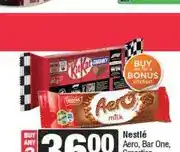 Spar Nestlé Aero, Bar One, Smarties, Kit Kat or Tex 40 g (Buy any 3) offer